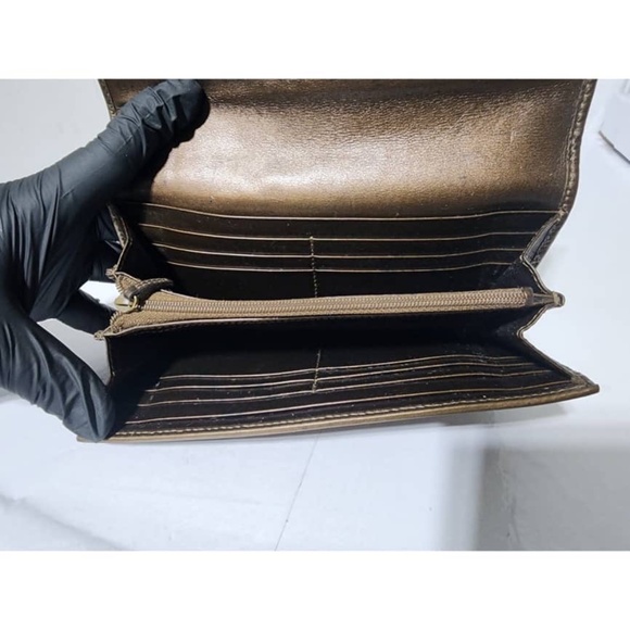 Authentic Gucci GG Signature Leather Wallet Brown - Picture 11 of 14
